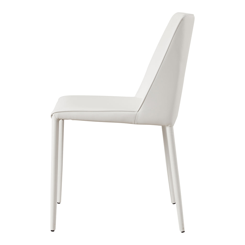 Nora Dining Chair White Vegan Leather - Set Of Two - 1630Living
