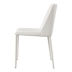 Nora Dining Chair White Vegan Leather - Set Of Two - 1630Living