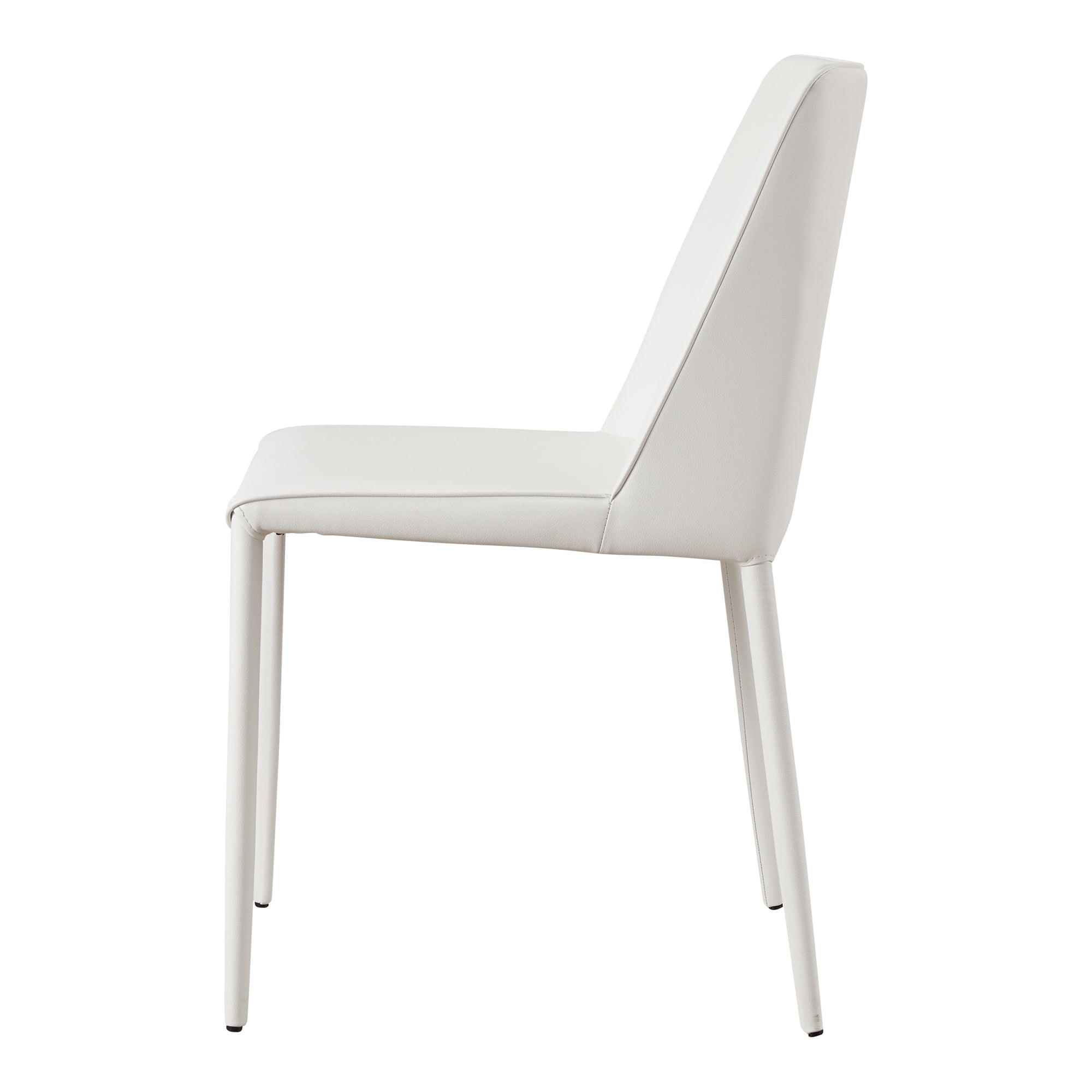 Nora Dining Chair White Vegan Leather - Set Of Two - 1630Living