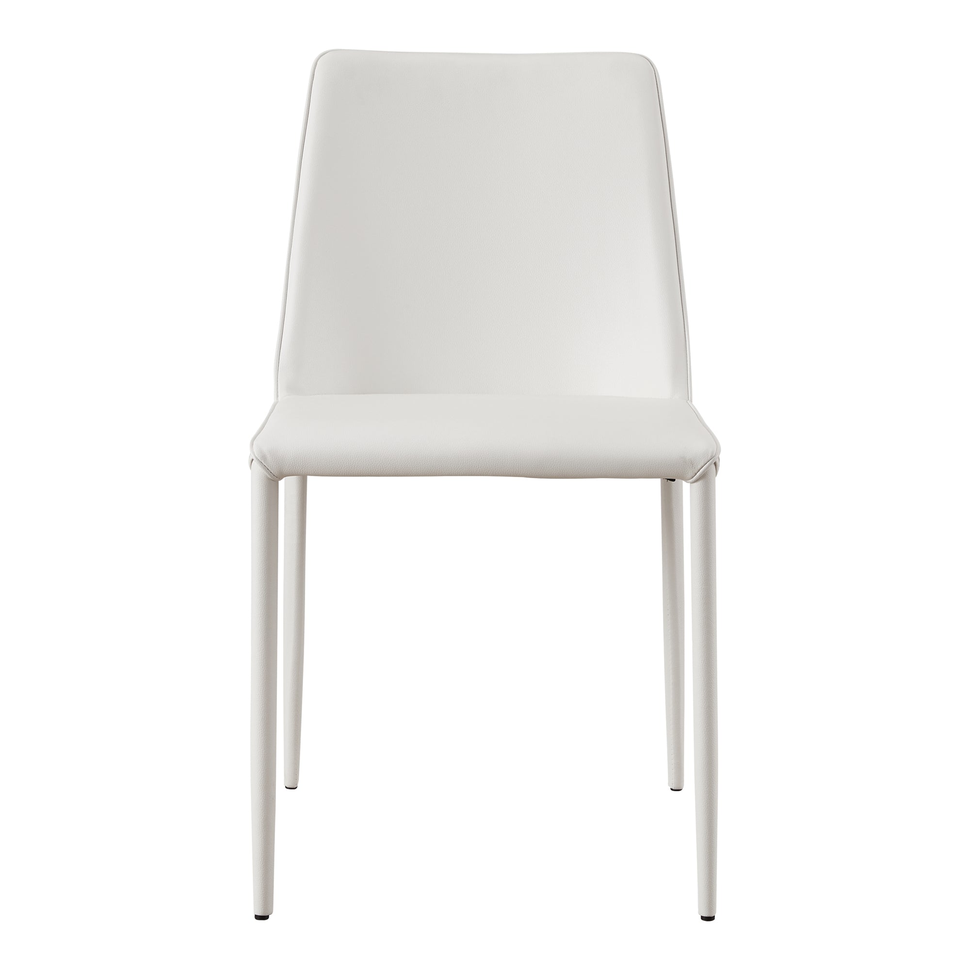 Nora Dining Chair White Vegan Leather - Set Of Two - 1630Living