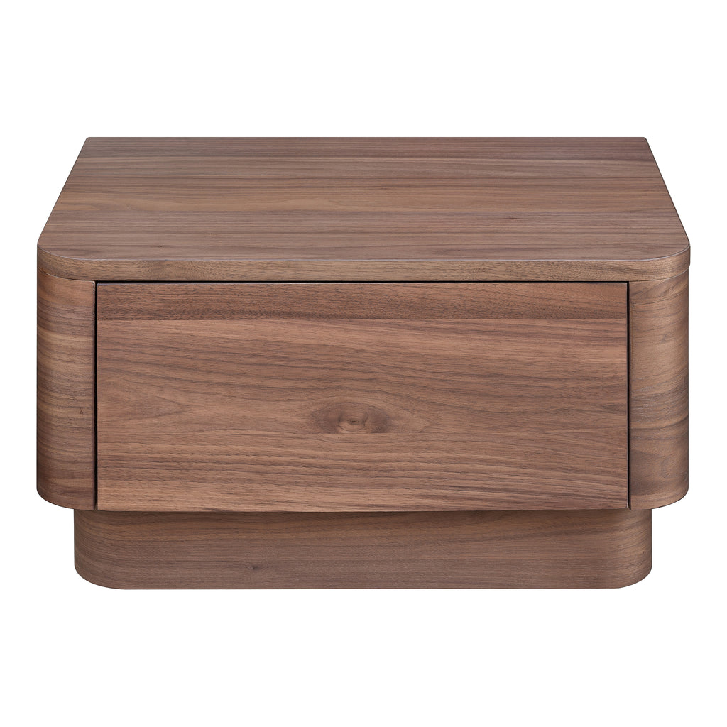 Round Off Small Nightstand Walnut - 1630Living
