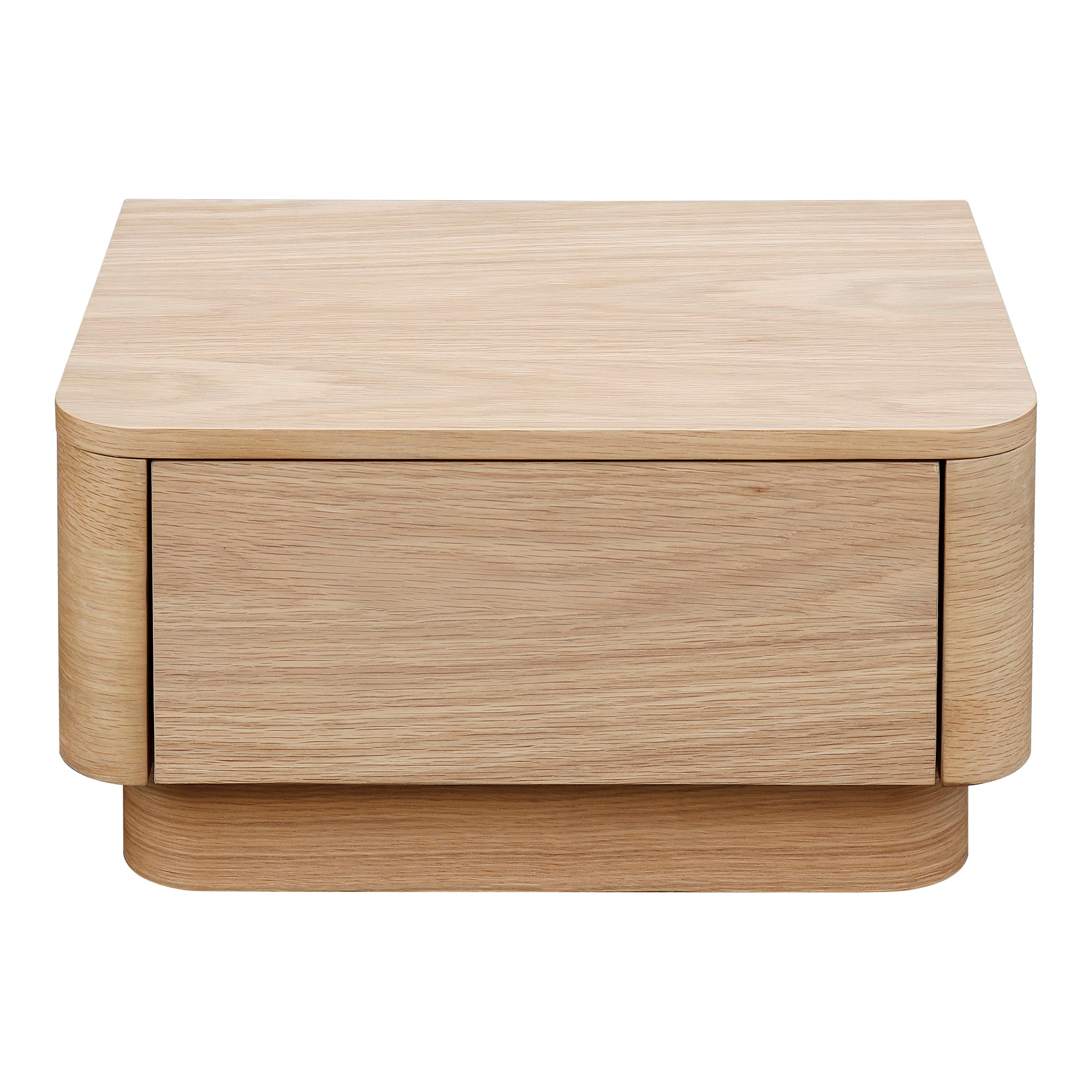 Round Off Small Nightstand Light Oak Brown - 1630Living