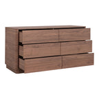 Round Off Dresser Walnut Brown - 1630Living