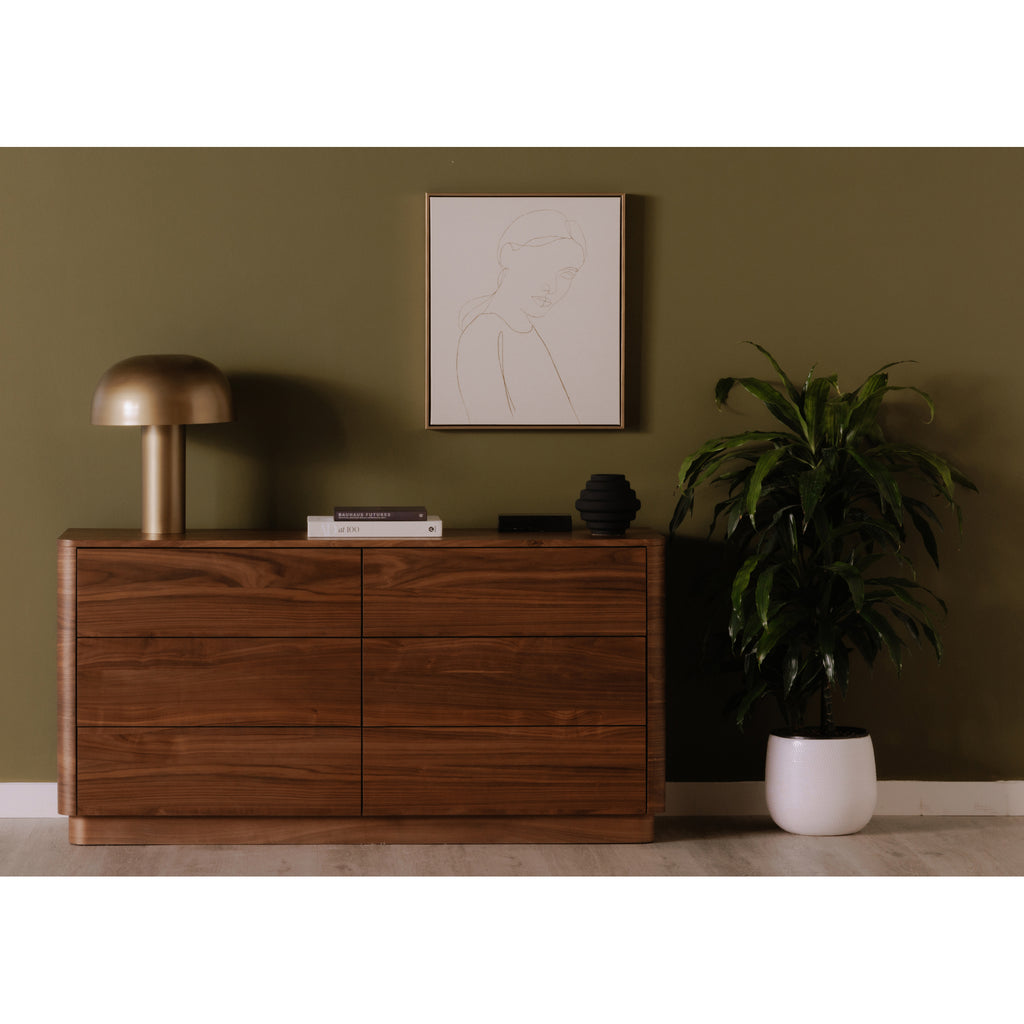 Round Off Dresser Walnut Brown - 1630Living