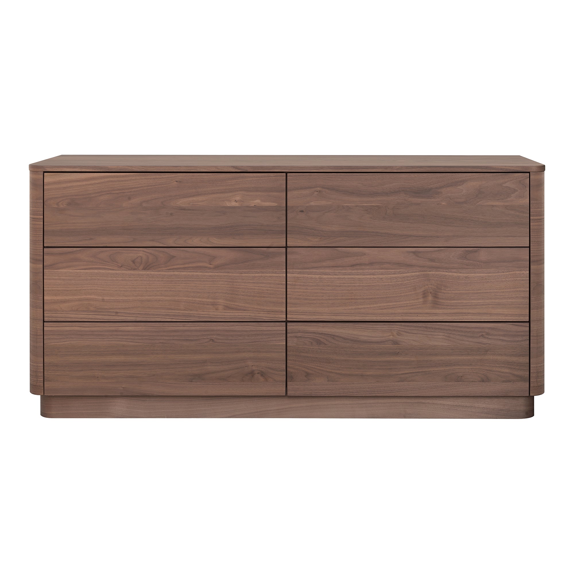 Round Off Dresser Walnut Brown - 1630Living