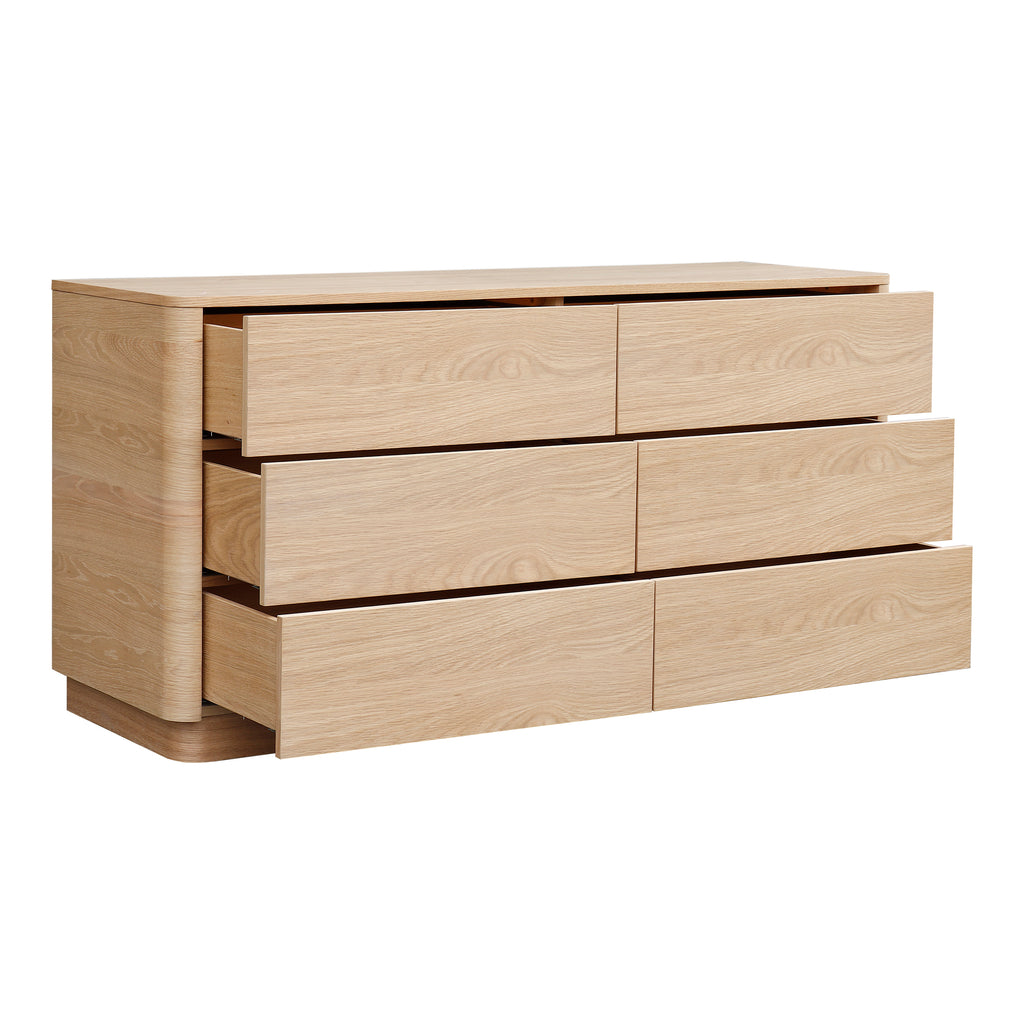 Round Off Dresser Light Oak Brown - 1630Living