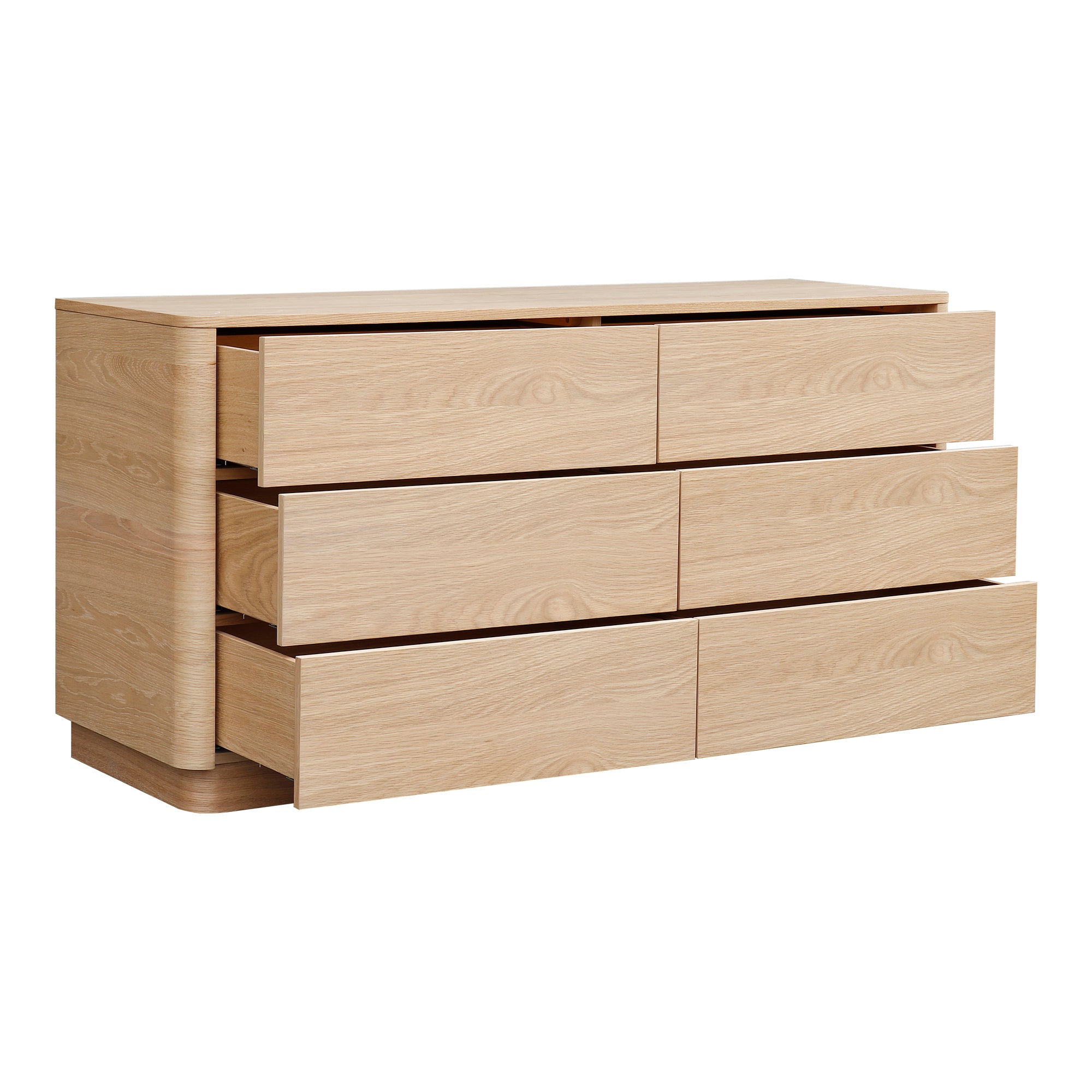 Round Off Dresser Light Oak Brown - 1630Living