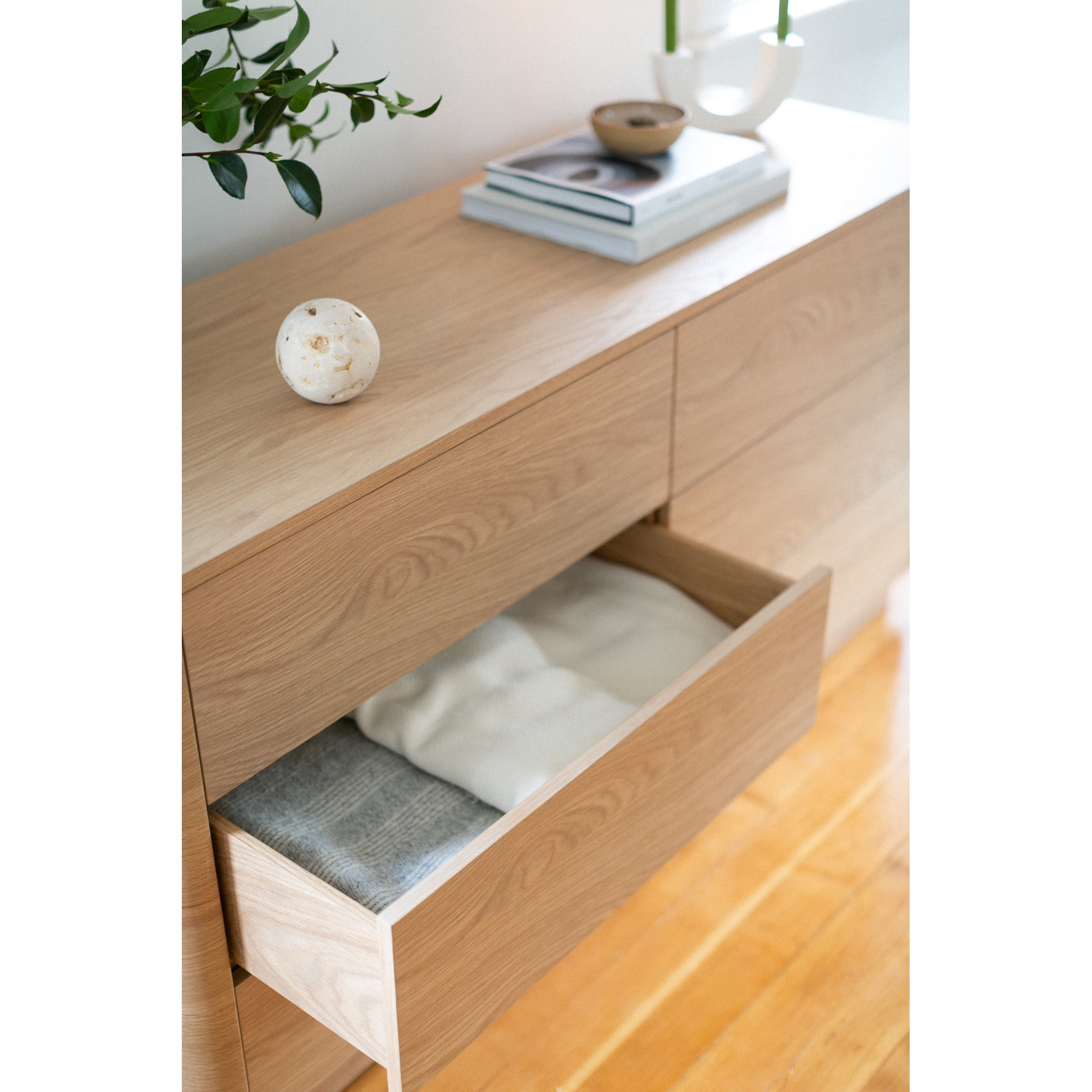Round Off Dresser Light Oak Brown - 1630Living