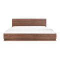 Round Off Queen Bed Walnut Brown - 1630Living