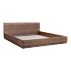 Round Off Queen Bed Walnut Brown - 1630Living