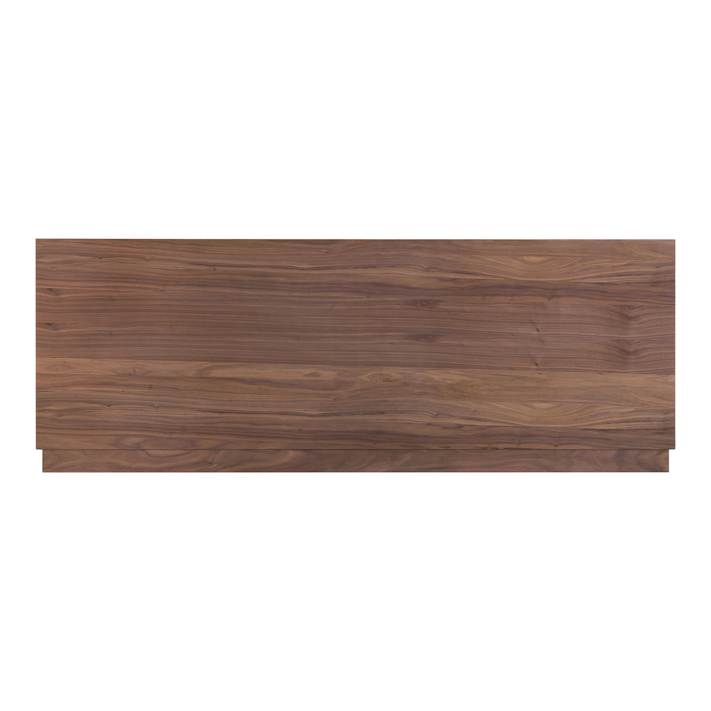 Round Off Queen Bed Walnut Brown - 1630Living