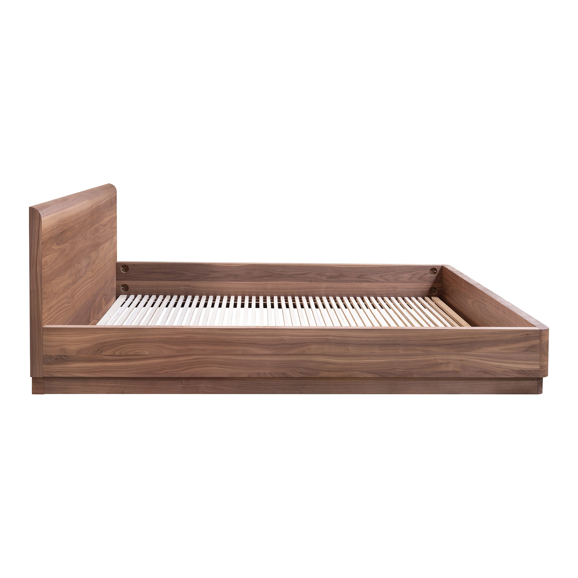Round Off King Bed Walnut Brown - 1630Living