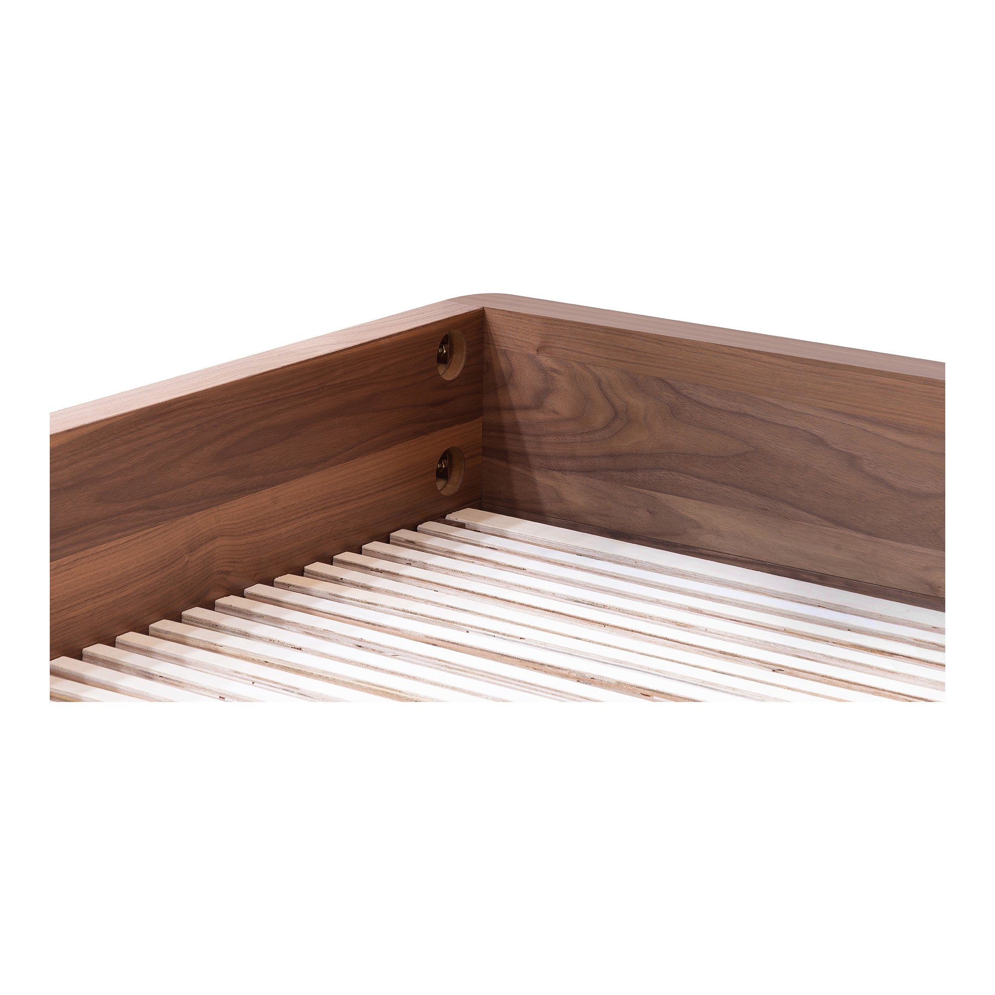 Round Off King Bed Walnut Brown - 1630Living