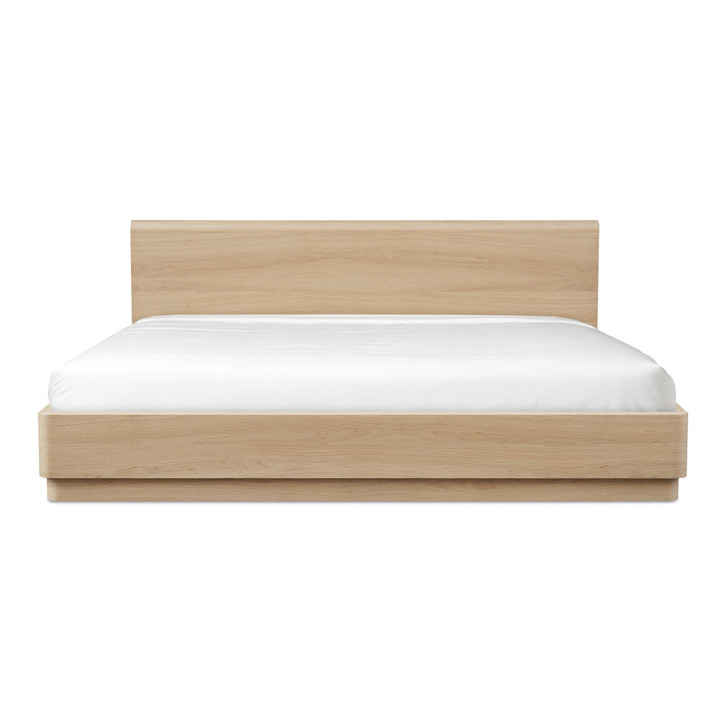 Round Off King Bed Light Oak Brown - 1630Living