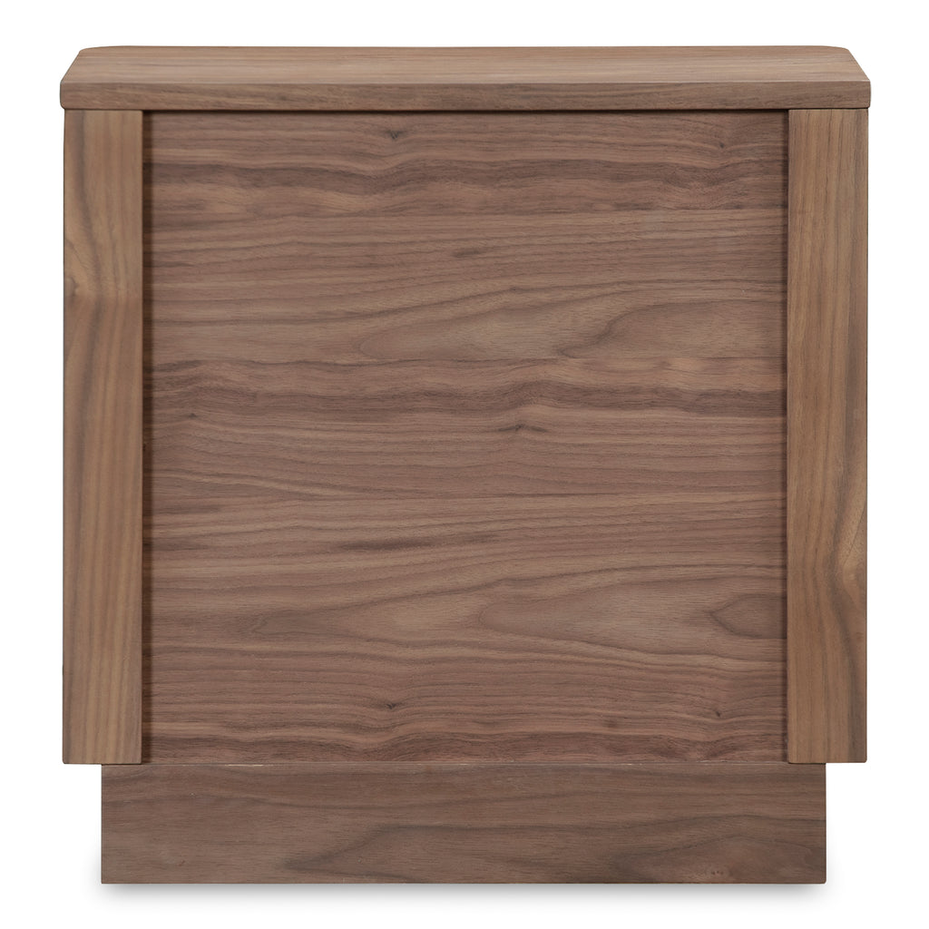 Round Off Tall Nightstand Walnut Brown - 1630Living