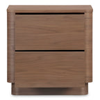 Round Off Tall Nightstand Walnut Brown - 1630Living