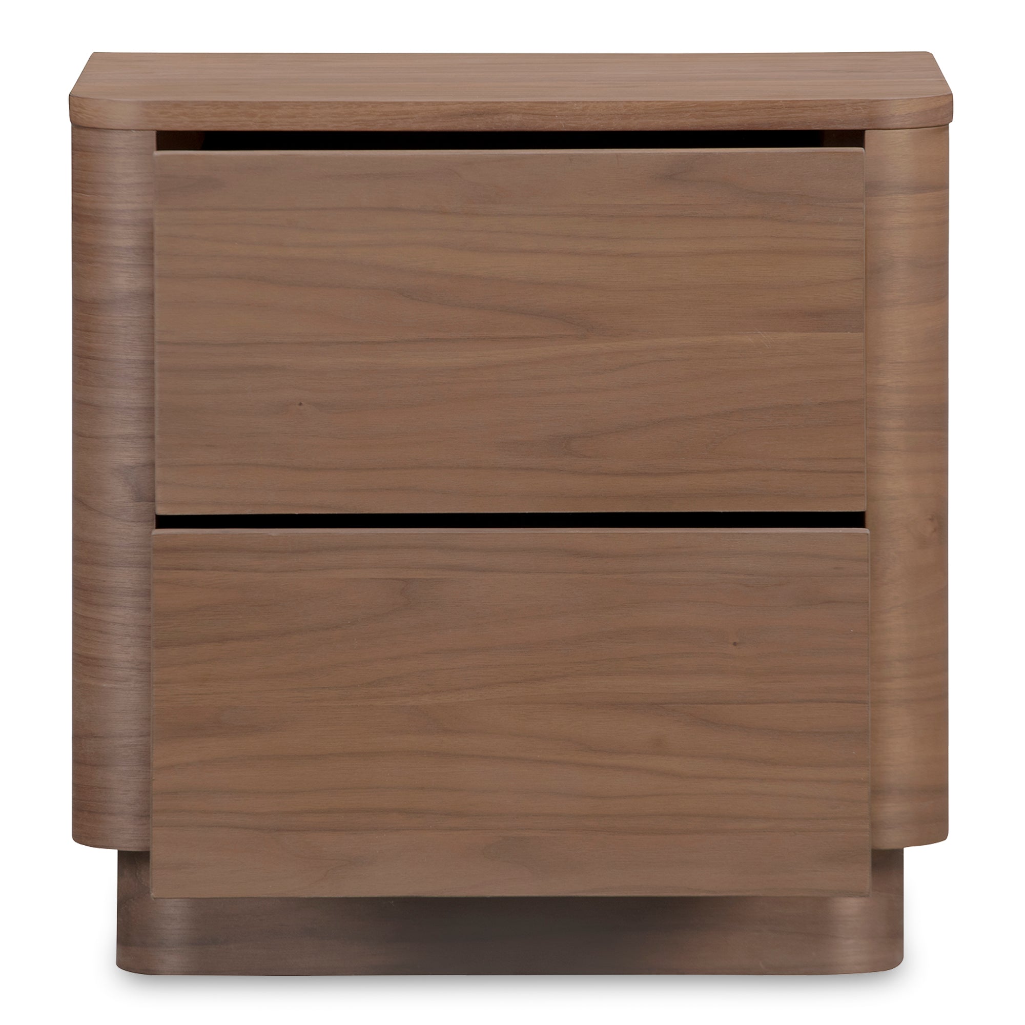 Round Off Tall Nightstand Walnut Brown - 1630Living