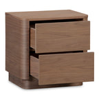 Round Off Tall Nightstand Walnut Brown - 1630Living