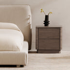 Round Off Tall Nightstand Walnut Brown - 1630Living