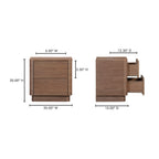 Round Off Tall Nightstand Walnut Brown - 1630Living
