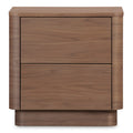 Round Off Tall Nightstand Walnut Brown - 1630Living
