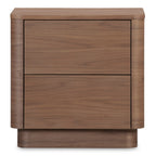 Round Off Tall Nightstand Walnut Brown - 1630Living