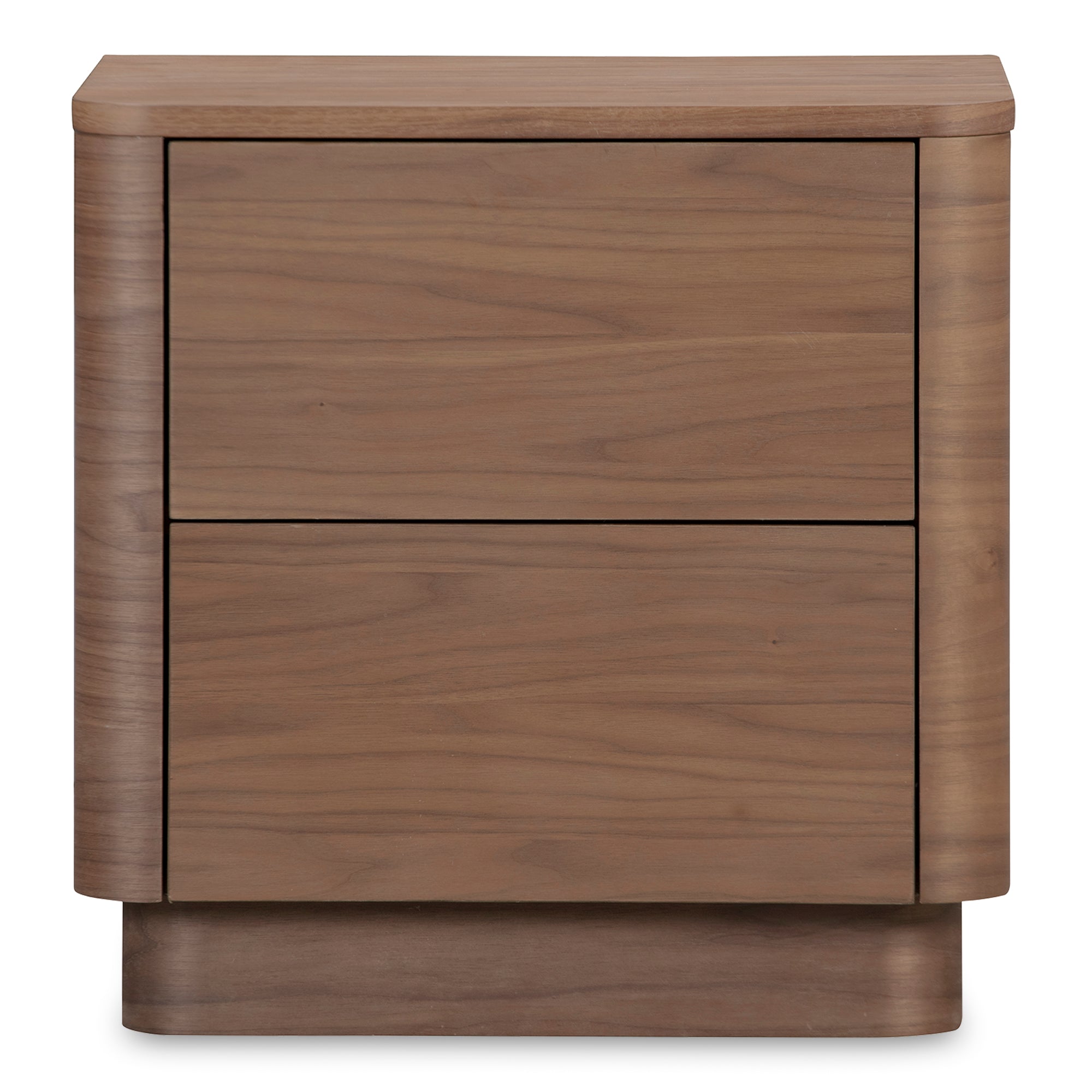 Round Off Tall Nightstand Walnut Brown - 1630Living
