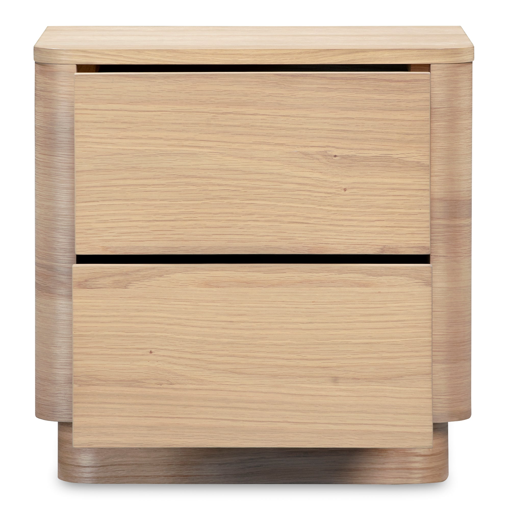 Round Off Tall Nightstand Natural Oak - 1630Living
