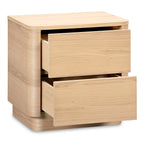 Round Off Tall Nightstand Natural Oak - 1630Living