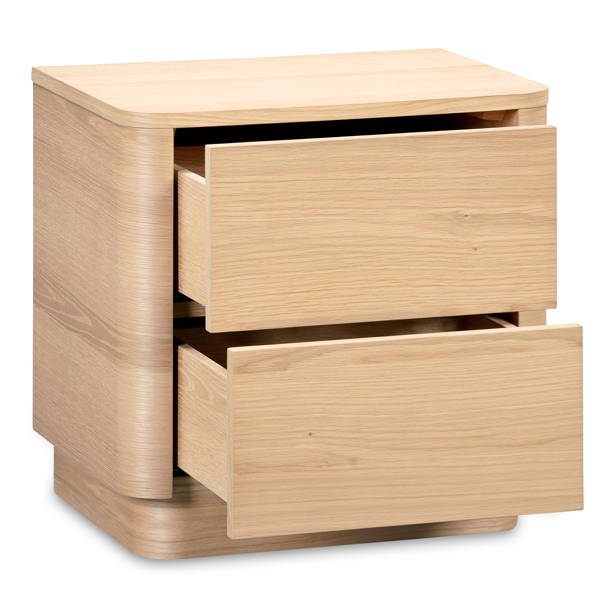 Round Off Tall Nightstand Natural Oak - 1630Living