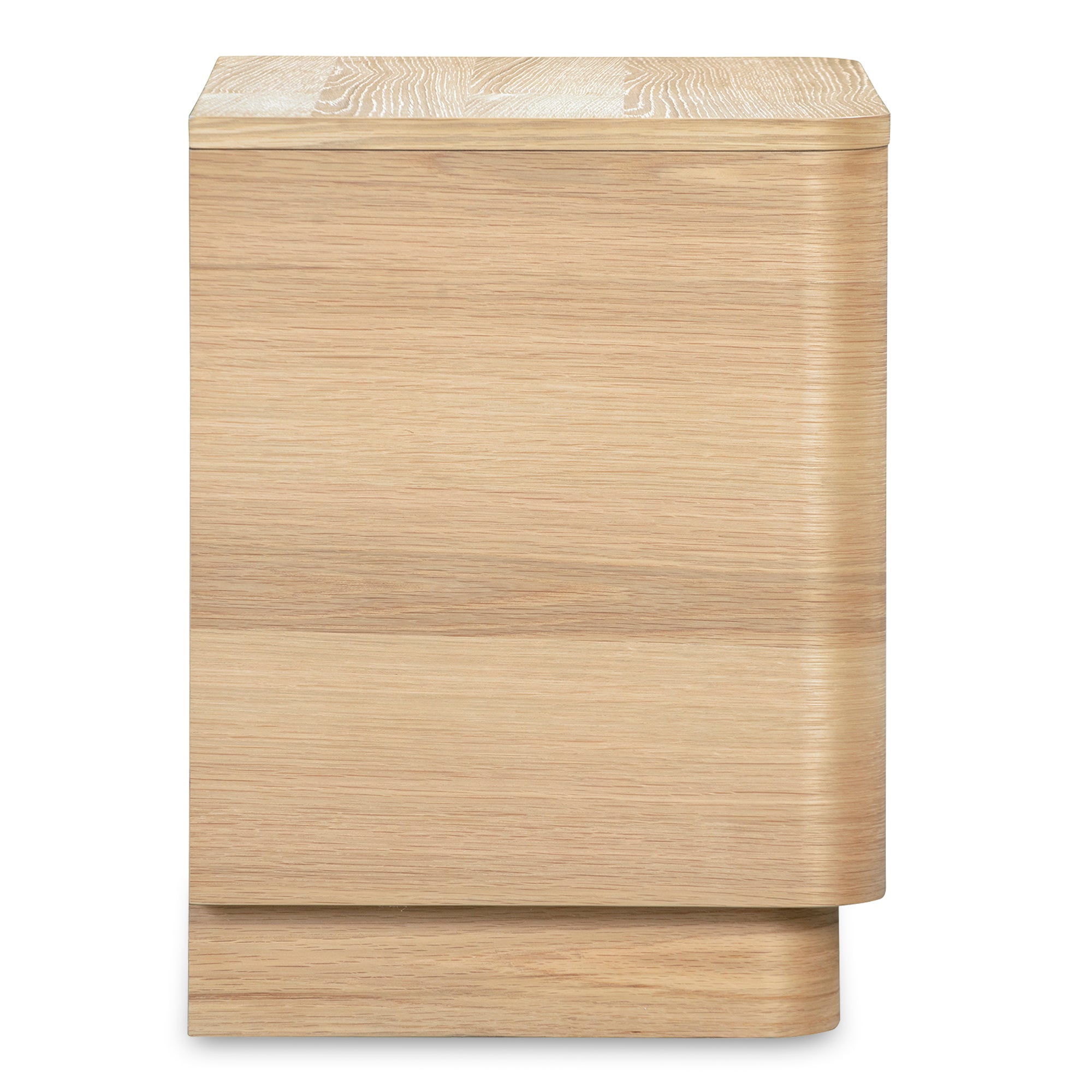 Round Off Tall Nightstand Natural Oak - 1630Living