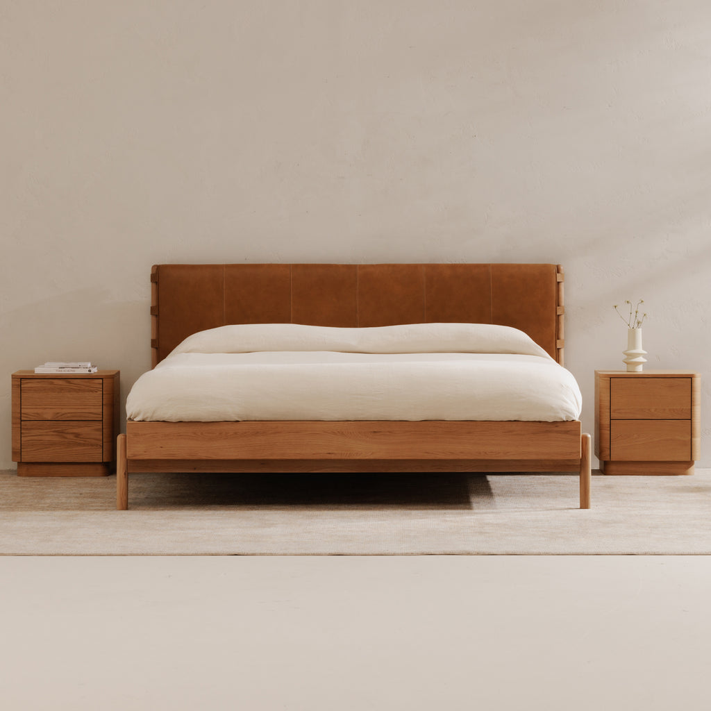 Round Off Tall Nightstand Natural Oak - 1630Living