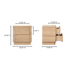Round Off Tall Nightstand Natural Oak - 1630Living