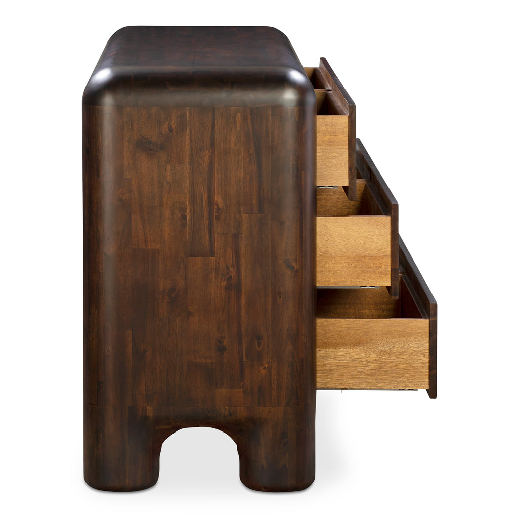 Rowan 6 Drawer Dresser Dark Brown - 1630Living
