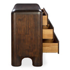 Rowan 6 Drawer Dresser Dark Brown - 1630Living