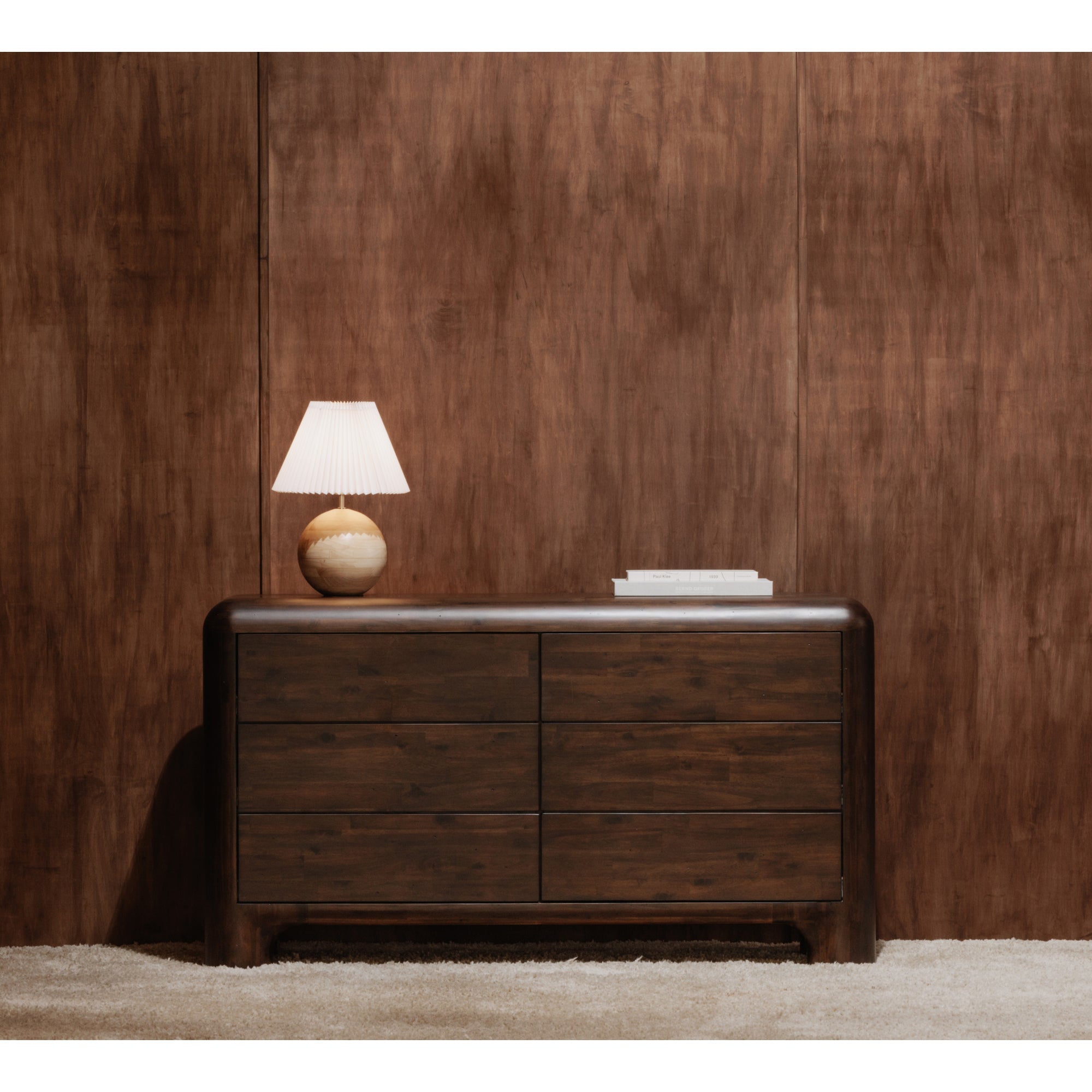 Rowan 6 Drawer Dresser Dark Brown - 1630Living