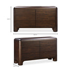 Rowan 6 Drawer Dresser Dark Brown - 1630Living