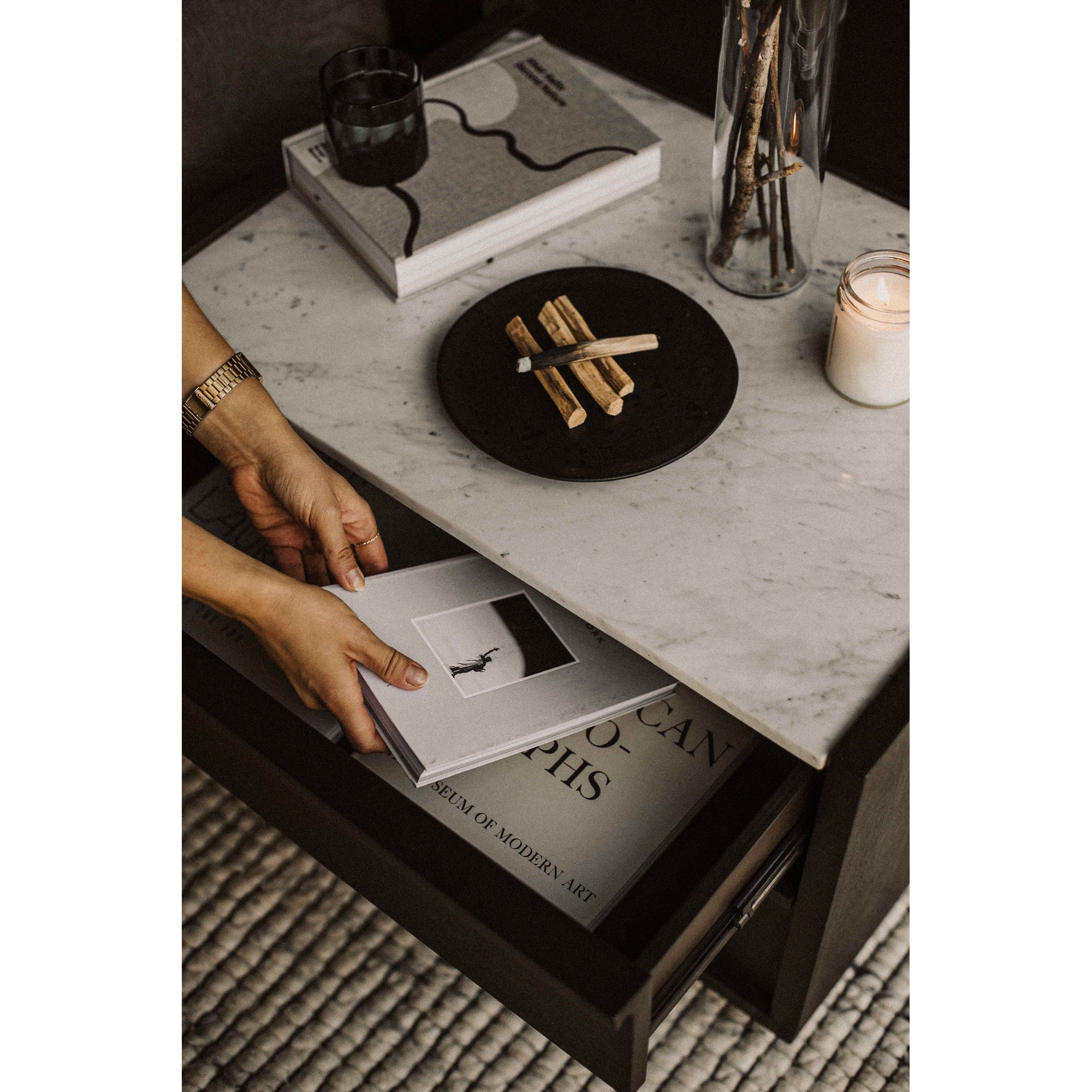 Ashcroft Nightstand Dark Grey - 1630Living