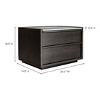 Ashcroft Nightstand Dark Grey - 1630Living