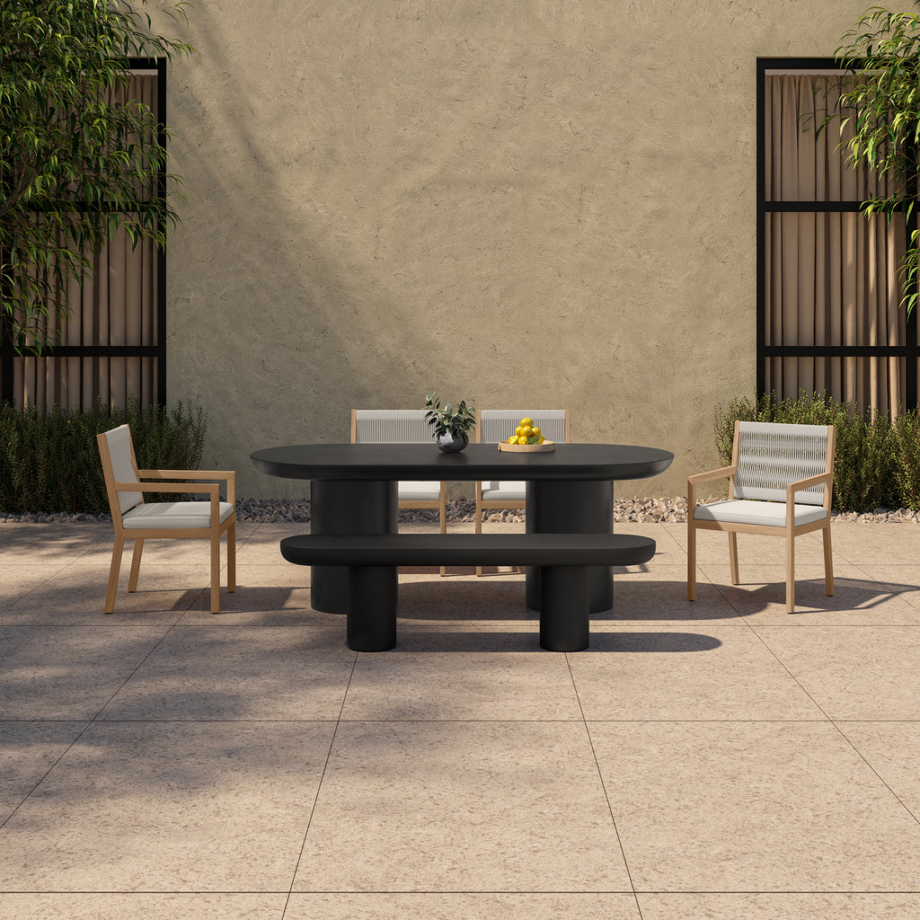 Rocca Bench Black - 1630Living