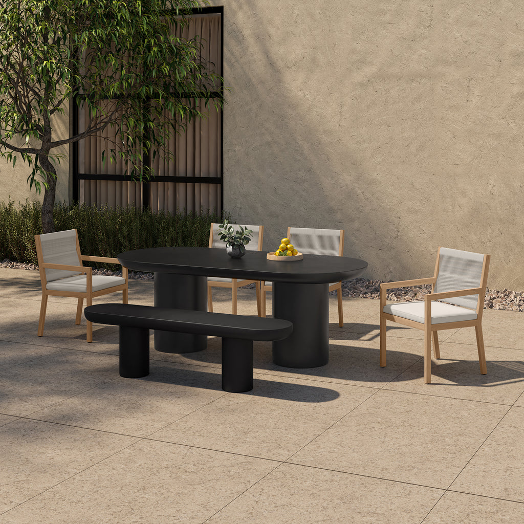 Rocca Bench Black - 1630Living