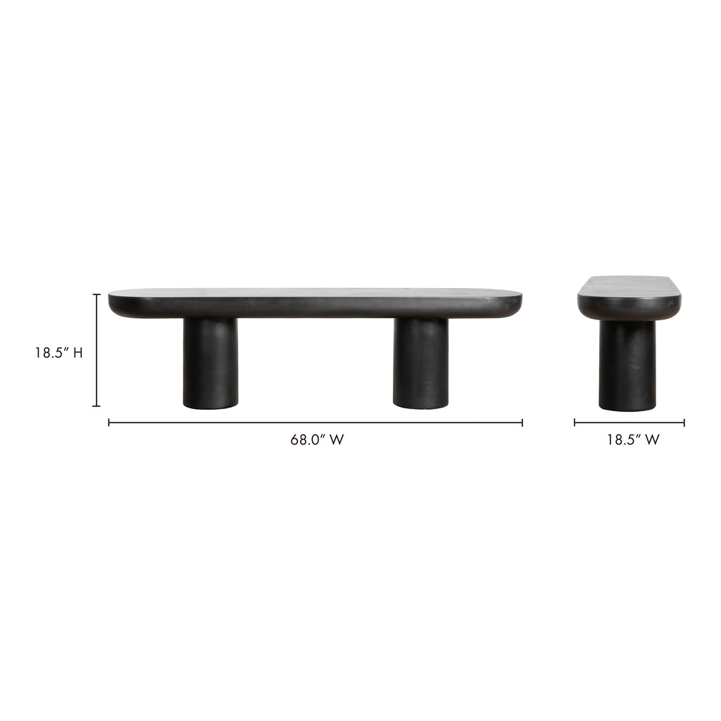 Rocca Bench Black - 1630Living