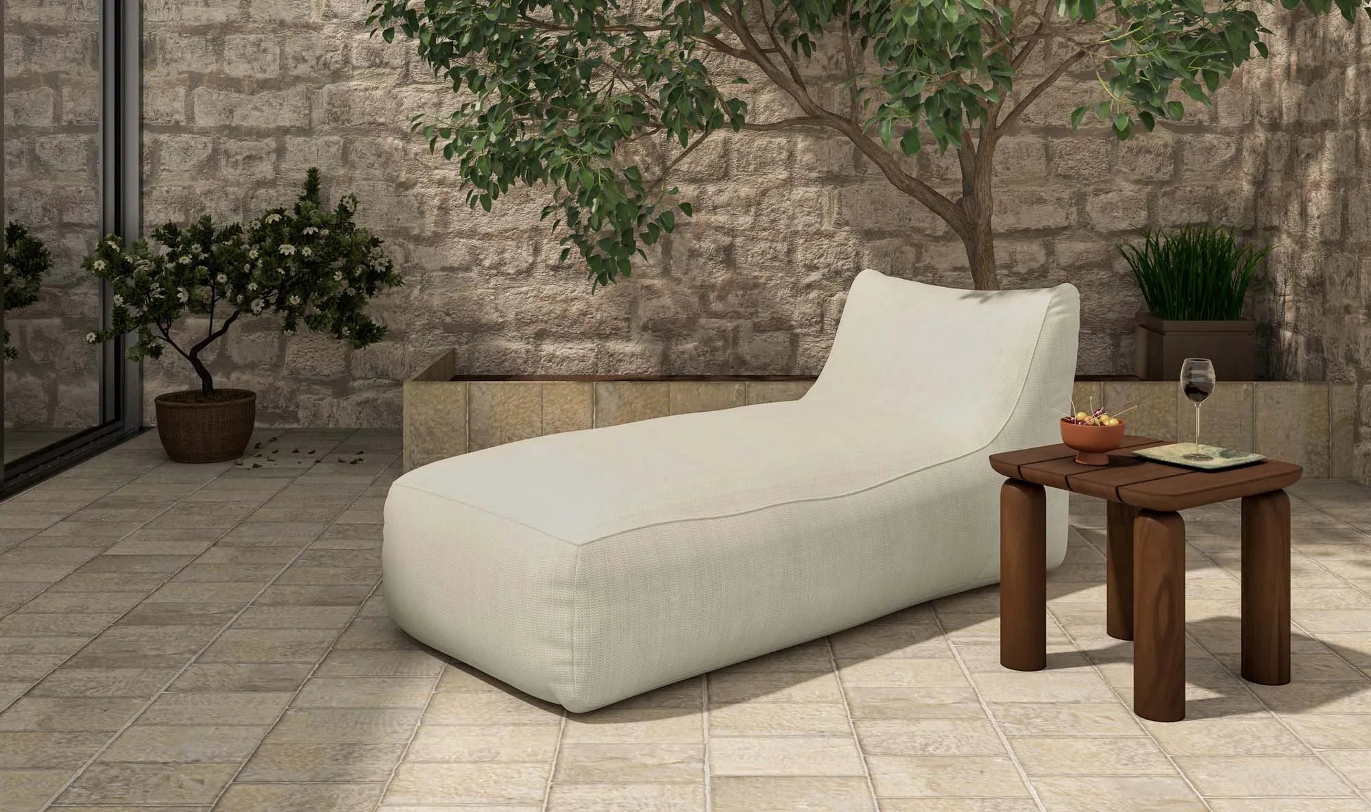 Lirio Outdoor Chaise Cream - 1630Living