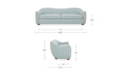 Bria Sofa Light Blue - 1630Living