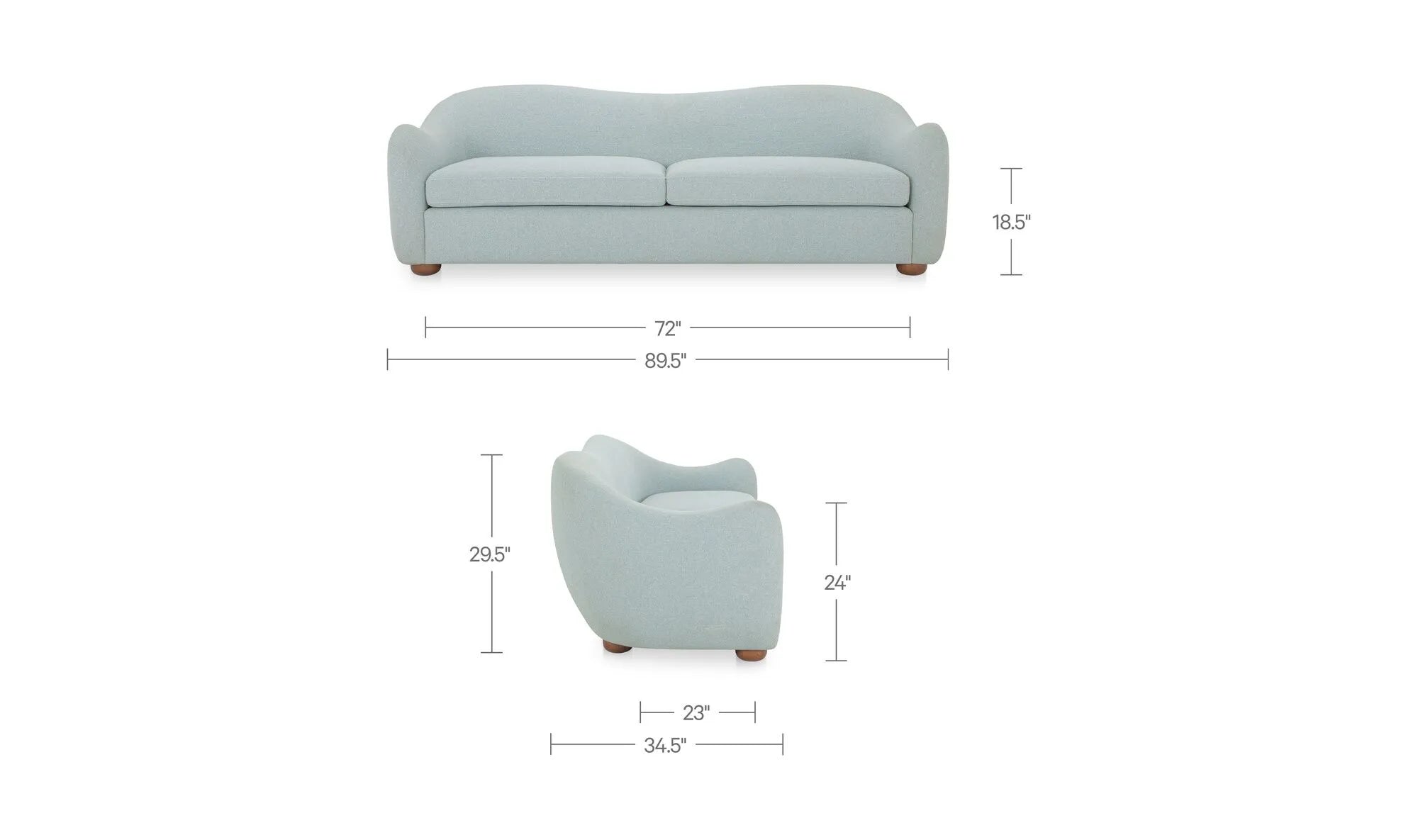 Bria Sofa Light Blue - 1630Living