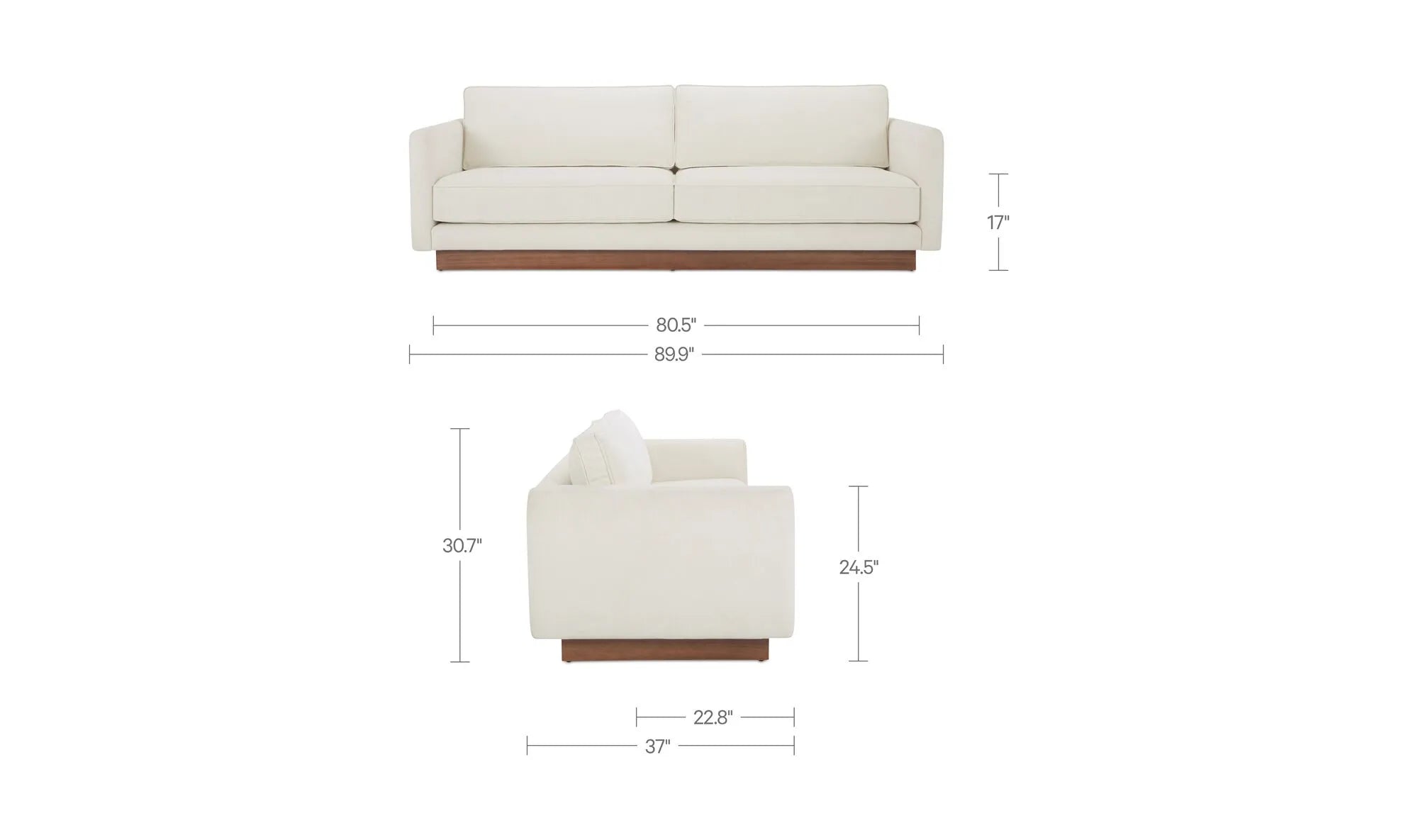Vernon Sofa White - 1630Living