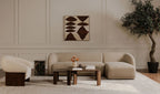 Faye Right Sectional Tan Faux Mohair - 1630Living