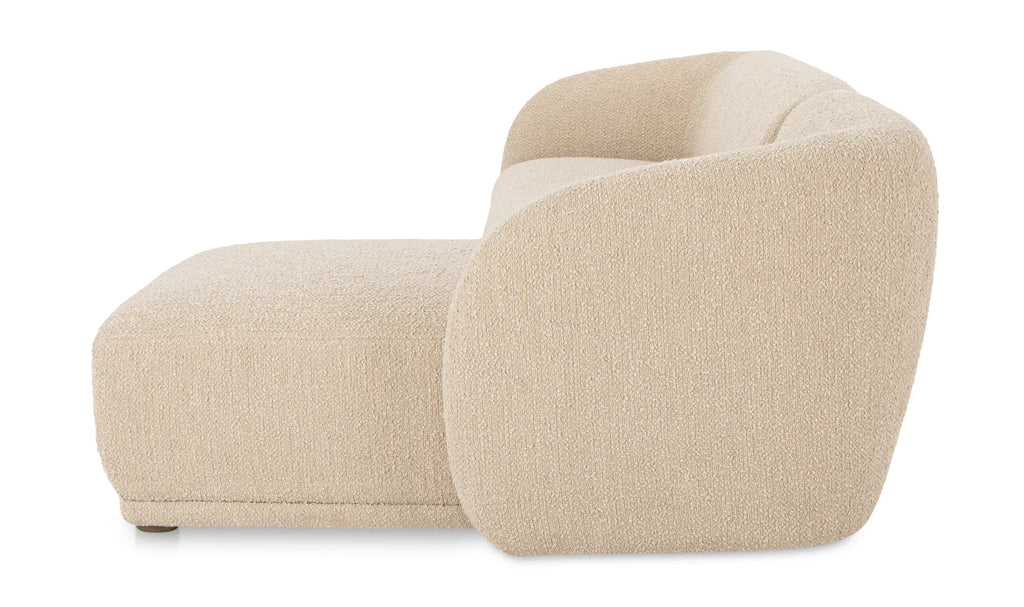 Faye Right Sectional Tan Faux Mohair - 1630Living