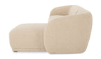 Faye Right Sectional Tan Faux Mohair - 1630Living