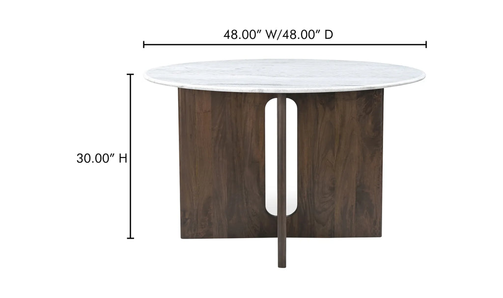 Stanley Dining Table White Marble - 1630Living